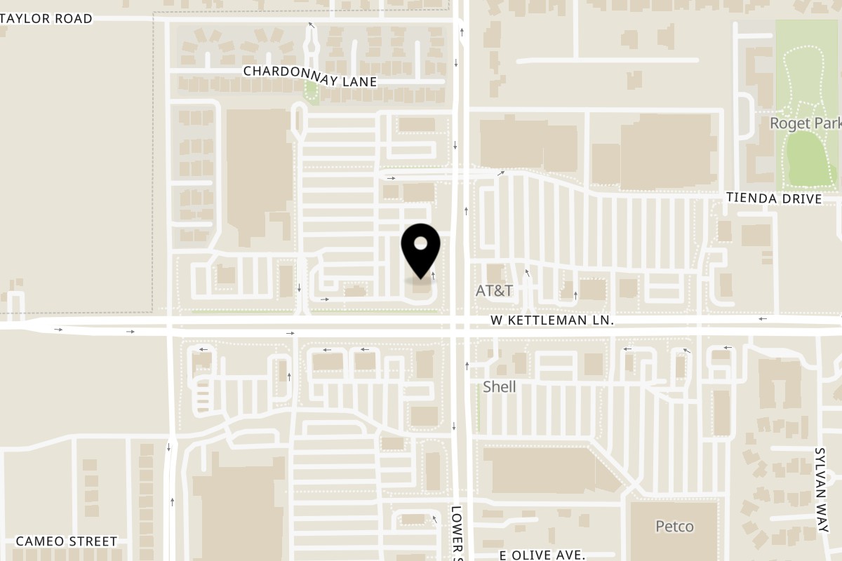 Map showing the location of El Maguey Mexican Grill on 2533 W Kettleman Ln in Lodi